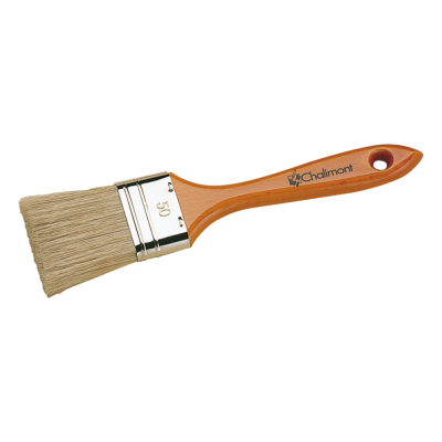 CHALIMONT - Brosse Plate Épaisse Manche Bois Verni