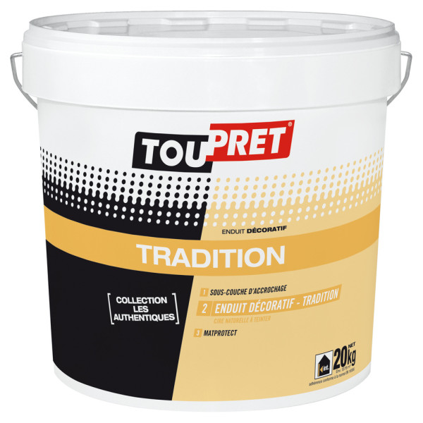 TOUPRET - Tradition - Enduit Décoratif Aspect Ciré 20 kg
