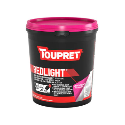 TOUPRET - Toupret Redlight Enduit Allégé de Rebouchage et Lissage en Pâte
