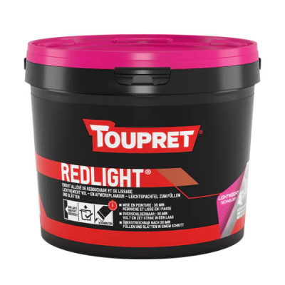 TOUPRET - Toupret Redlight Enduit Allégé de Rebouchage et Lissage en Pâte