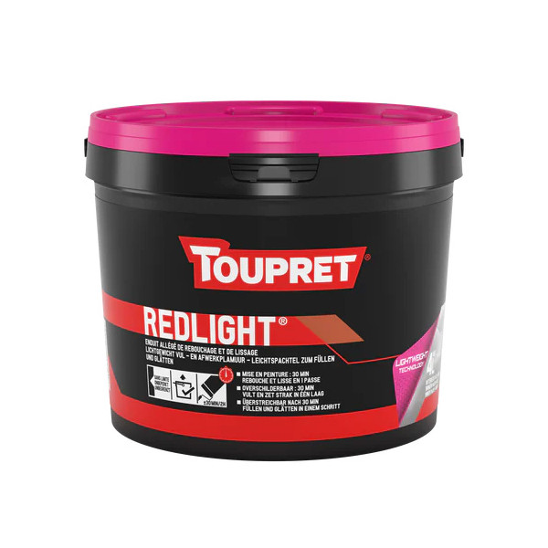 TOUPRET - Toupret Redlight Enduit Allégé de Rebouchage et Lissage en Pâte