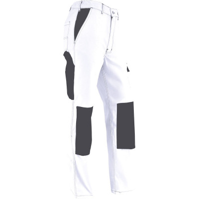 VEPRO - Pantalon Confort Blanc-Gris