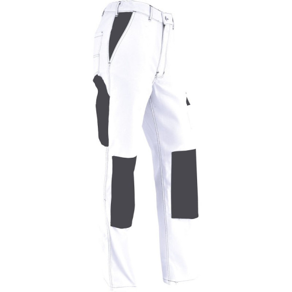 VEPRO - Pantalon Confort Blanc-Gris
