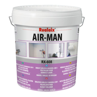RUALAIX - Enduit Airless & Manuel 2 en 1 RX608 AIR-MAN 25 kg