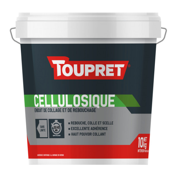 TOUPRET - Cellulosique Enduit de Collage et Rebouchage Poudre 10 kg