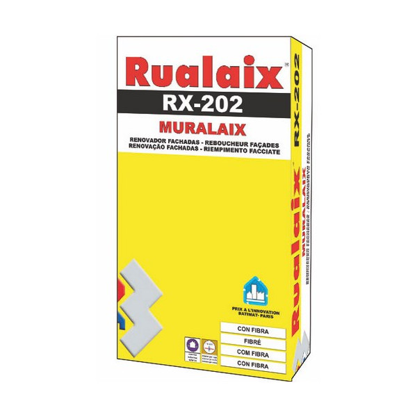 RUALAIX - RX-202 Muralaix - Enduit-Reboucheur Façade Fibré en Poudre 5 kg