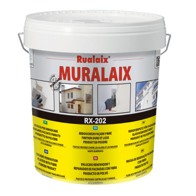 RUALAIX - RX-202 Muralaix - Enduit-Reboucheur Façade Fibré en Poudre 15 kg