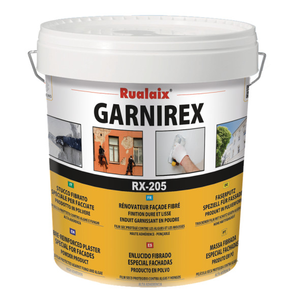 RUALAIX - RX-205 Garnirex - Enduit Garnissant Façade Fibré en Poudre 15 kg