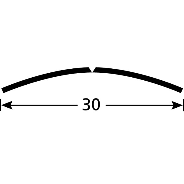 ROMUS - Seuil Demi-Bombé Percé Alu Incolore 30mm