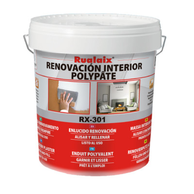 RUALAIX - RX-301 Polypate - Enduit Garnissant Polyvalent en Pâte 25 kg