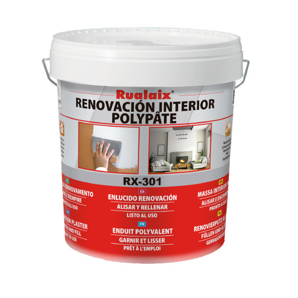 RUALAIX - RX-301 Polypate - Enduit Garnissant Polyvalent en Pâte 25 kg