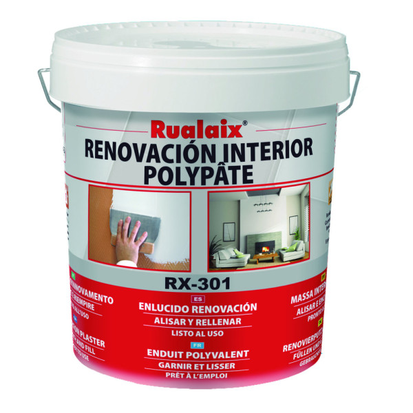 RUALAIX - RX-301 Polypate - Enduit Garnissant Polyvalent en Pâte 5 kg