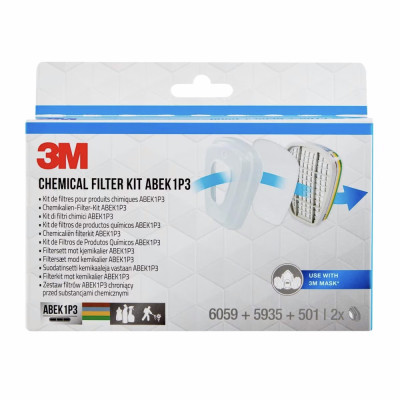 3M - Cartouches Pré-Assemblées ABEK1P3 Lot de 2