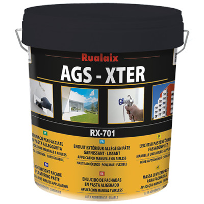 RUALAIX - RX-701 AGS Xter - Enduit Garnissant-Lissant Allégé en Pâte 20 kg