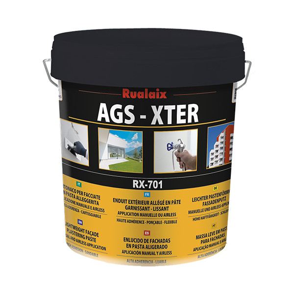 RUALAIX - RX-701 AGS Xter - Enduit Garnissant-Lissant Allégé en Pâte 20 kg