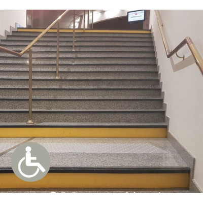 DECORAMA - Bande de Contremarche Adhésive Jaune 10 cm x 10 m