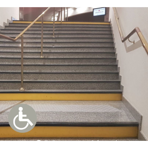 DECORAMA - Bande de Contremarche Adhésive Jaune 10 cm x 10 m