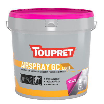 TOUPRET - Airspray GC Light Enduit Allégé Garnissant Lissant 15 kg