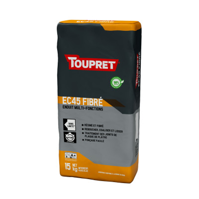 TOUPRET - Enduit EC45 Résiné Fibré Multi-Fonctions Sac 15 kg