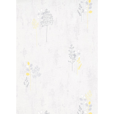 DECORAMA - 20011-03 - Papier Peint Vinyle Expansé sur Papier Végétal Gris Jaune