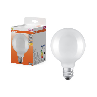 OSRAM - Ampoule LED Opaque Globe E27 5.9W 806 lm Blanc Chaud