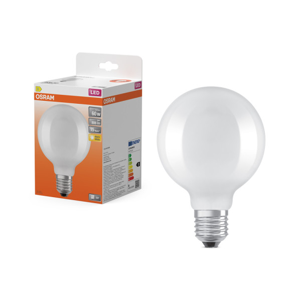 OSRAM - Ampoule LED Opaque Globe E27 5.9W 806 lm Blanc Chaud