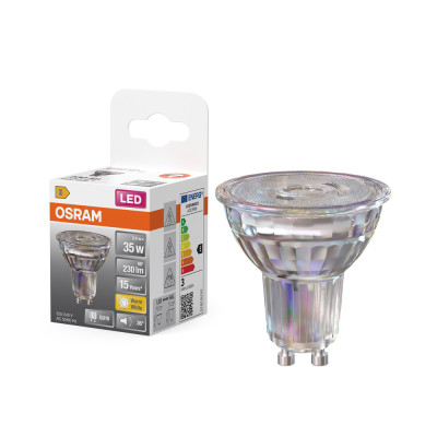 OSRAM - Spot LED Verre GU10 2.4W 230 lm Blanc Chaud