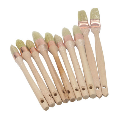 L'OUTIL PARFAIT - Lot de 10 Brosses à Rechampir (x8) + Brosses Plates Coudées (x2)