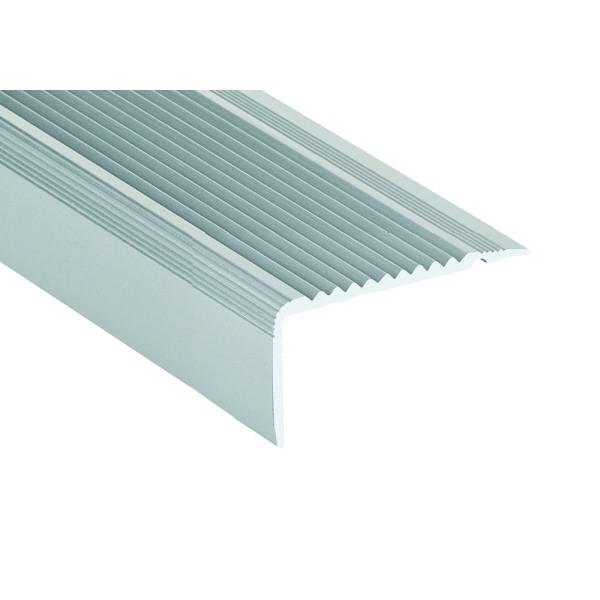 ROMUS - Nez de Marche de Rénovation Adhésif Alu Incolore 3m