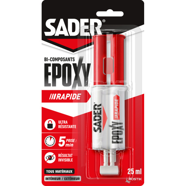 SADER - Colle Epoxy Rapide Bi-Composants