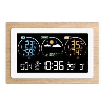 STIL - Station Météo Avec Capteur Cadre Bois