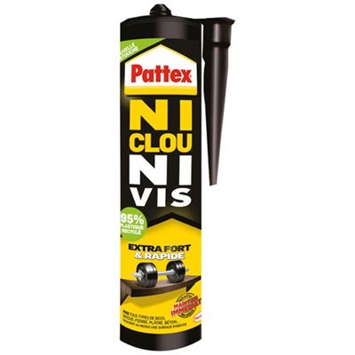 PATTEX - Ni clou ni vis colle bois extra fort cartouche 380 g