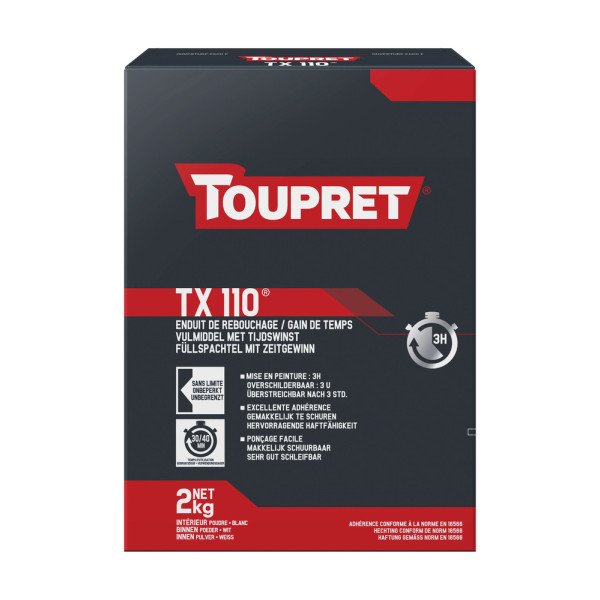 TOUPRET - TX110 Enduit de Rebouchage Gain de Temps