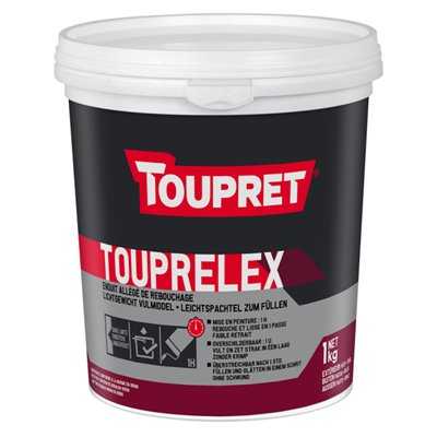 TOUPRET - Touprelex Enduit Allégé de Rebouchage Extérieur 1L