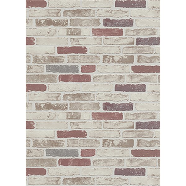 DECORAMA - 3615 - Papier Peint Vinyle Expansé Sur Intissé Brique Rouille