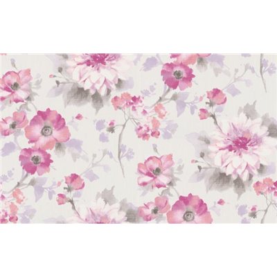 DECORAMA - 10051-05 Papier Peint Vinyle Grainé sur Intissé Fleur Rouge