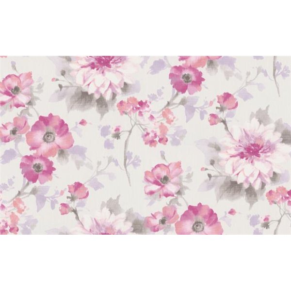 DECORAMA - 10051-05 Papier Peint Vinyle Grainé sur Intissé Fleur Rouge