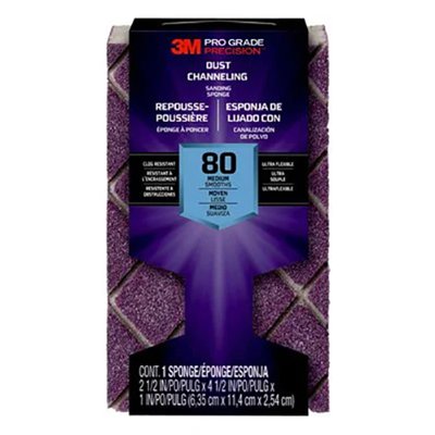 3M - Éponge Abrasive Pro Grade Précision Grain 80