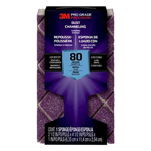 3M - Éponge Abrasive Pro Grade Précision Grain 80