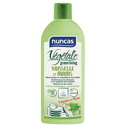NUNCAS - Savon Vaisselle et Mains Végétale Green Living 500ml