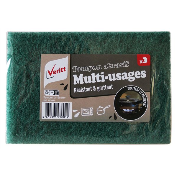 VERITT - Tampons à Récurer Lot de 3
