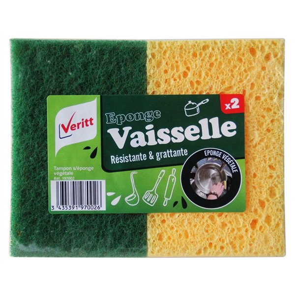 VERITT - Éponges Vaisselle Grattantes Lot de 2