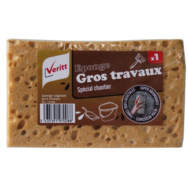 VERITT - Éponge Gros Travaux Spécial Chantier x1