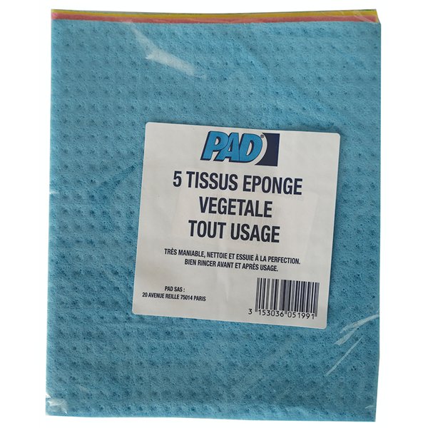 PAD - Carrés Vaisselle Éponge 18x20cm Lot de 5