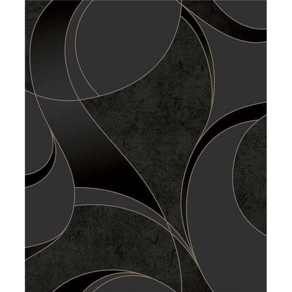 DECOR DESIGN - A57216 Expansé Relief sur Intissé Linares Noir