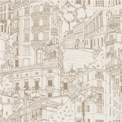 DECORAMA - M55807 Vinyle Grainé sur Intissé Montmartre Beige Or