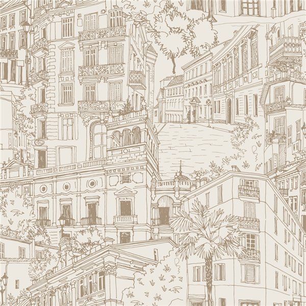 DECORAMA - M55807 Vinyle Grainé sur Intissé Montmartre Beige Or