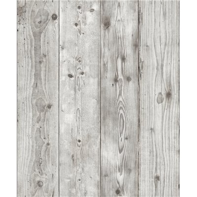 DECORAMA - L28519  Papier Peint Vinyle Grainé sur Intissé Planche Tribale Gris Foncé