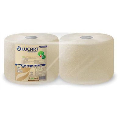LUCART - Bobines d'Essuyage Econaturel Maxipro Feuilles de 25cm Lot de 2