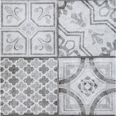 ACCESS DECO - Dalles Murales Adhésives Wall Tiles Style Marocain Gris 30.5x30.5cm Boite de 6